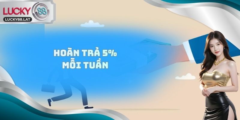 Hoàn trả 5% mỗi tuần
